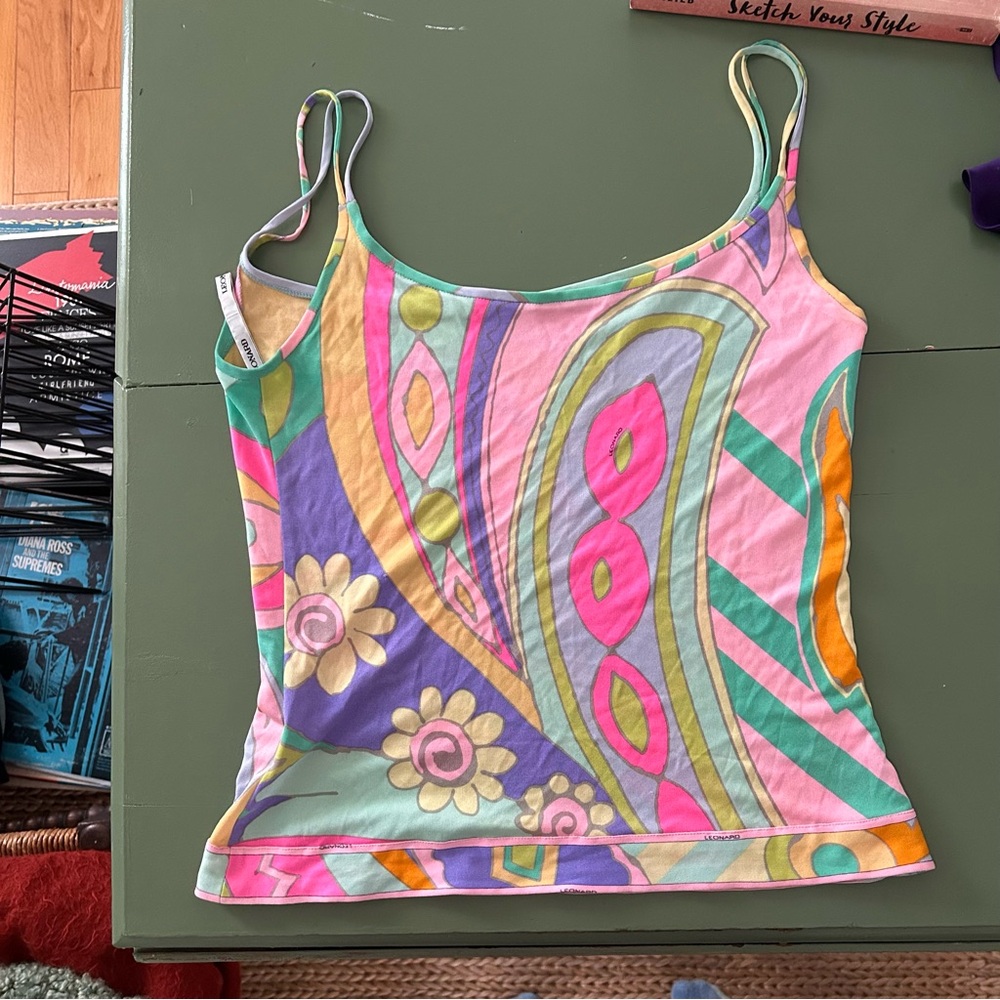 LEONARD SILK patterned Camisole